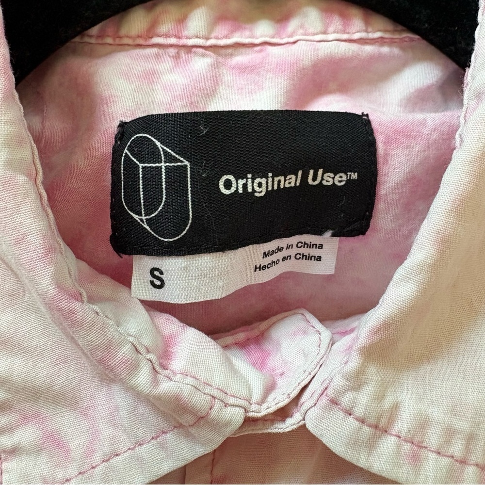 Original Use Men's Pink Short Sleeve Button Down Shirt - Picture 10 of 11